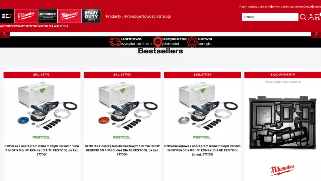 Sklep internetowy z elektronarzędziami ECT Technik