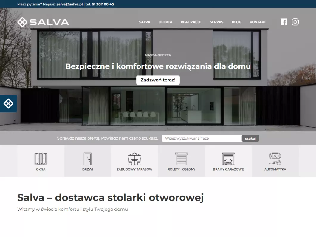 Salva - dostawca stolarki otworowej