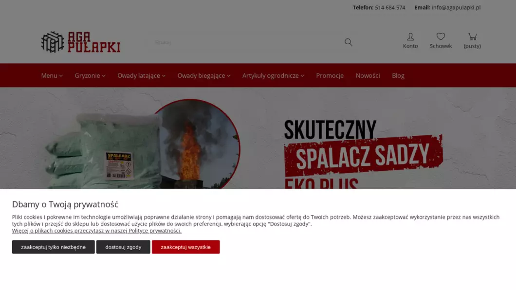 Środki do zwalczania szkodników Aga Pułapki