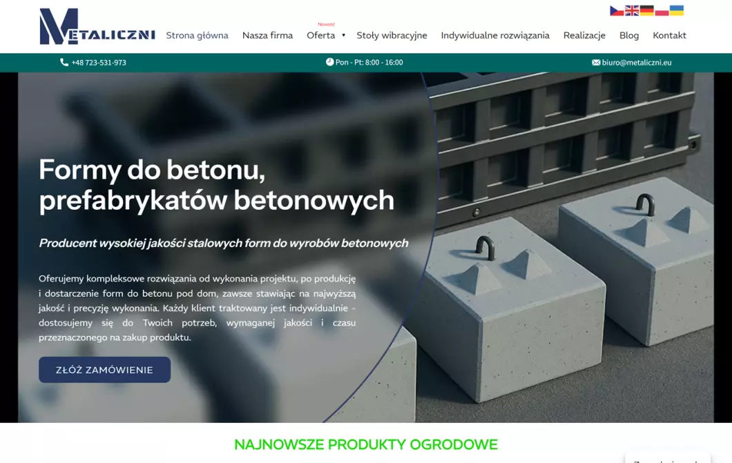 Formy do betonu - Metaliczni